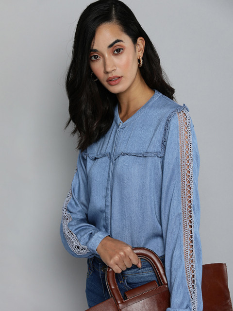 

Flying Machine Blue Top