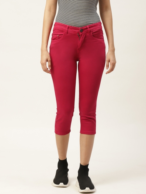

PARIS HAMILTON Women Pink Stretchable Three-Fourth Jeans