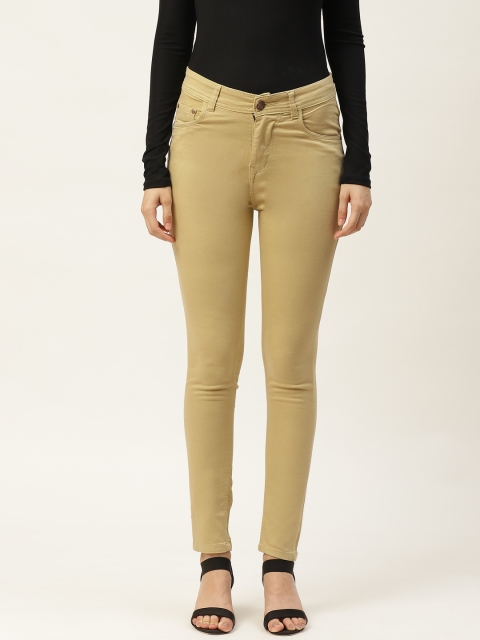 

PARIS HAMILTON Women Beige Slim Fit High-Rise Stretchable Jeans