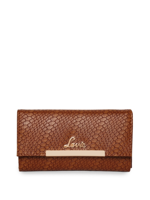 

Lavie Women Tan Animal Textured Two Fold Wallet