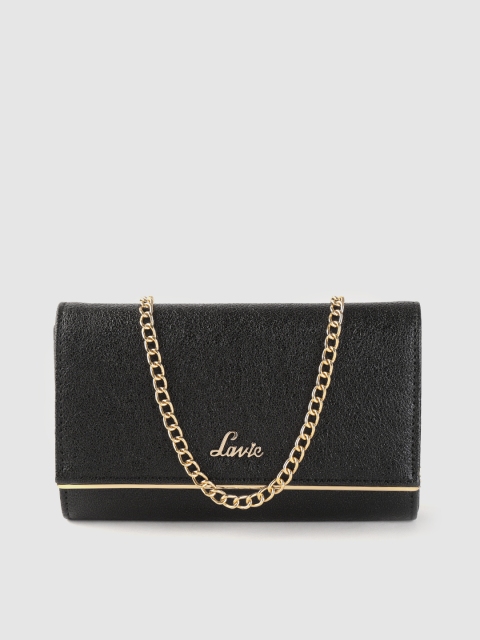 

Lavie Black Solid Purse with Detachable Sling Strap