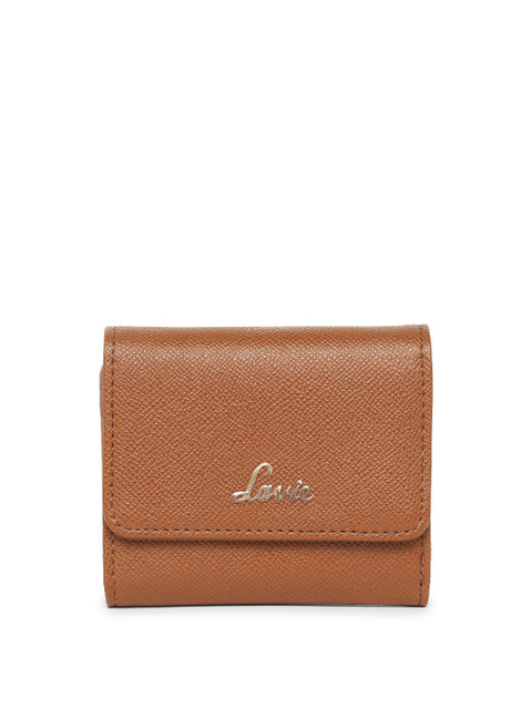 

Lavie Women Tan Brown Textured Three Fold Wallet