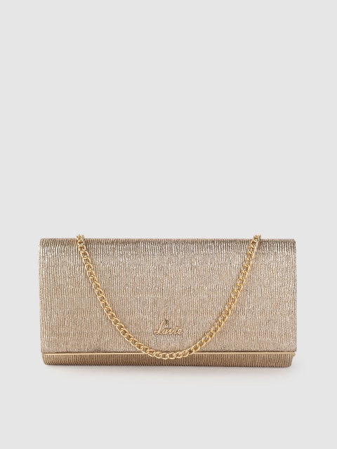 

Lavie Gold-Toned Textured Purse with Detachable Shoulder Strap