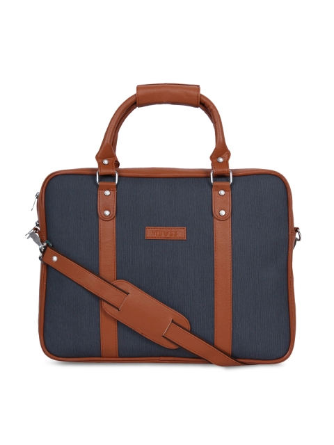 

MBOSS Unisex Grey & Brown Laptop Bag