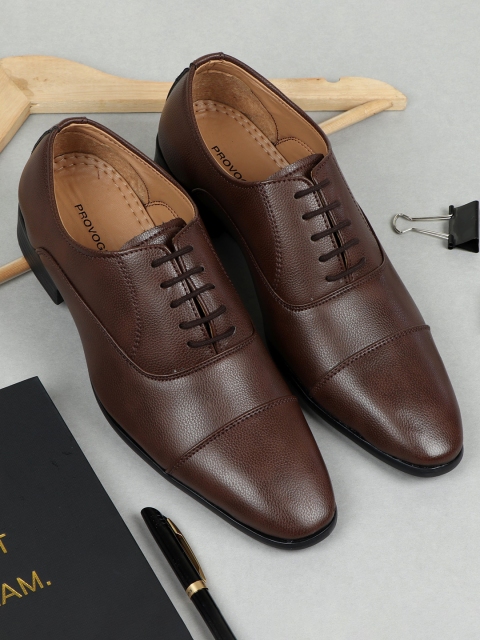 

Provogue Men Brown Solid Formal Oxfords