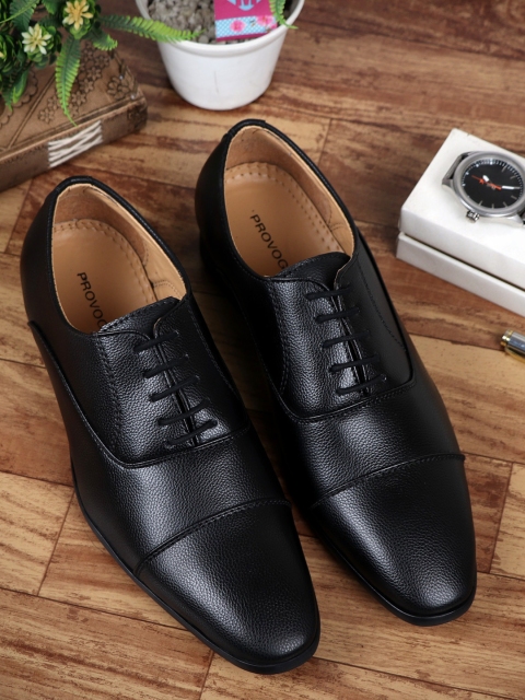 

Provogue Men Black Solid Formal Oxfords