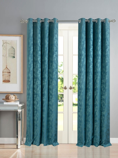 

Deco Window Teal Set of 2 Room Darkening Door Curtain