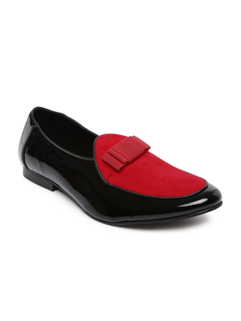 

Franco Leone Men Red & Black Colourblocked Loafers