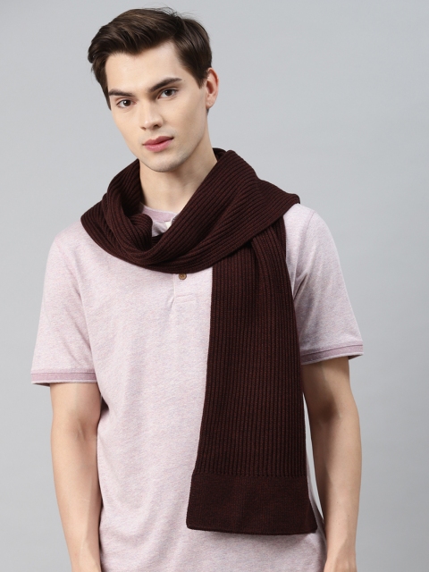 

Marks & Spencer Men Maroon Ribbed Muffler