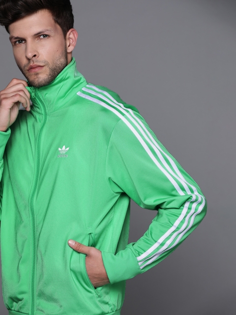 

ADIDAS Originals Men Green FBird Solid Track Jacket