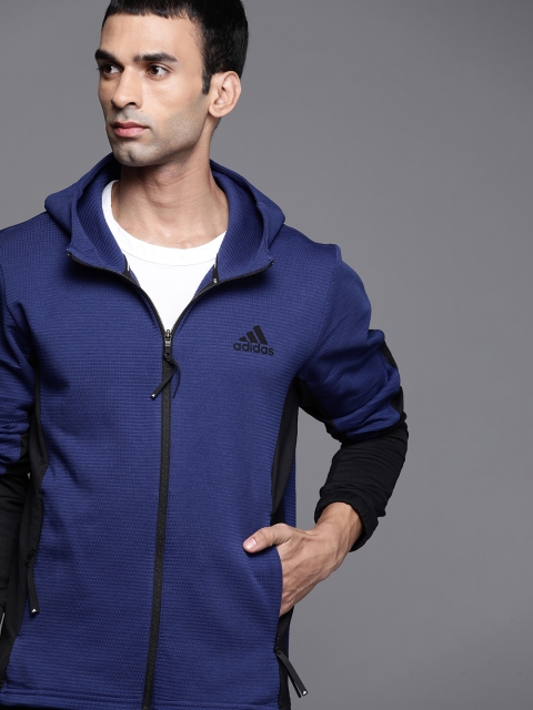 

ADIDAS Men Blue Cold Ready Training Sustainable Hooded Jacket