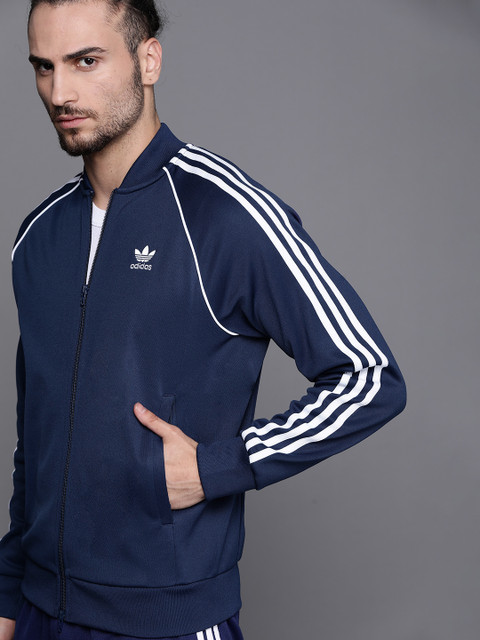

ADIDAS Originals Men Blue SST Solid Sustainable Track Jacket
