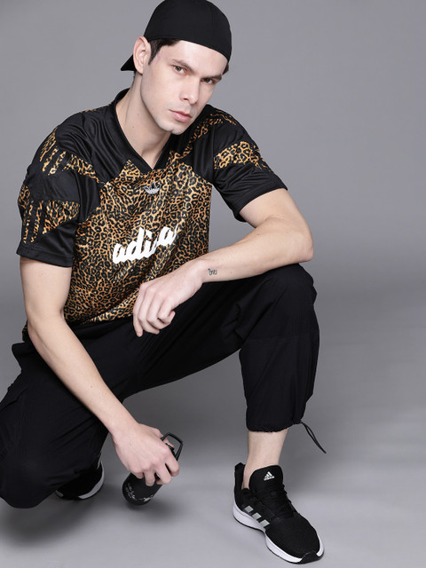 

Adidas Originals Men Sprt All Over Animal Print Soccer Tee, Black