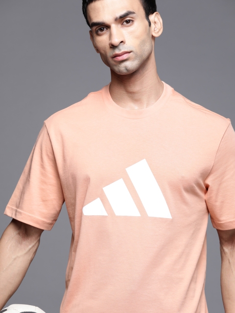 

ADIDAS Men Peach-Coloured FI 3B Printed Training T-Shirt
