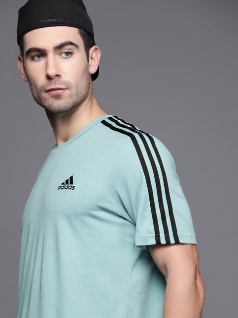 

ADIDAS Men Green 3-Stripes T-shirt