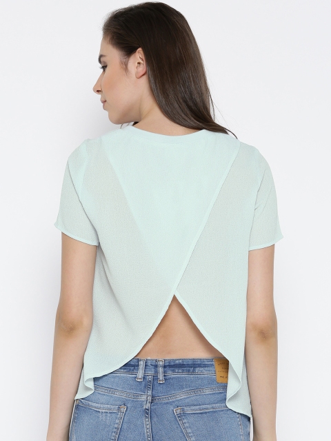 

Vero Moda Women Blue Tulip Back Top