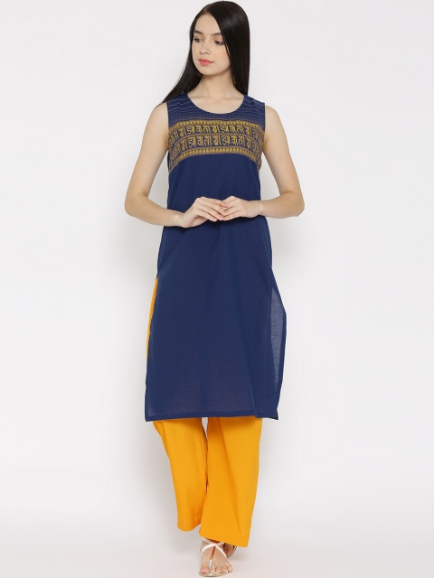

AURELIA Blue Sleeveless Kurta
