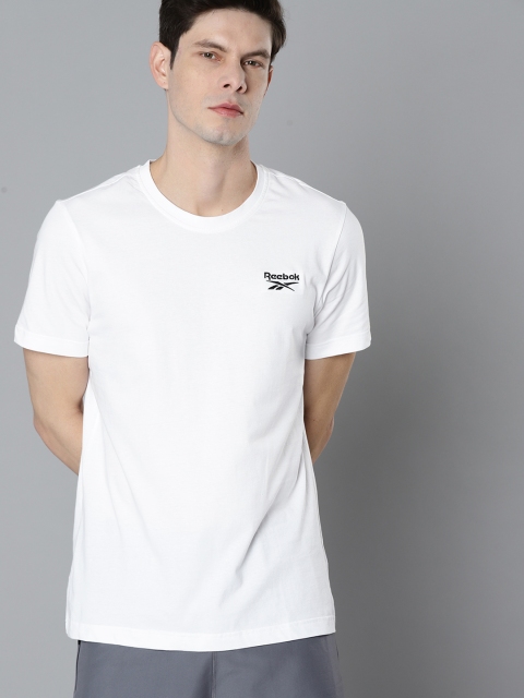 

Reebok Men White Solid Identity Training T-shirt