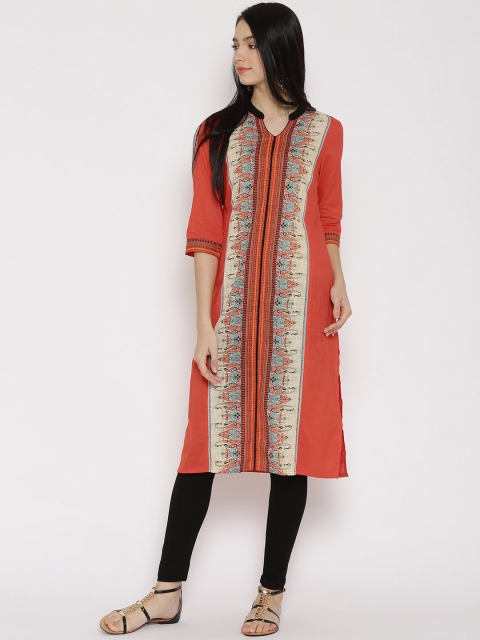 

AURELIA Red Printed Kurta