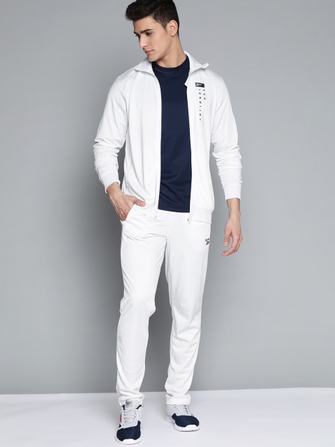 

Reebok Men White Workout ENH Solid Training Tracksuit
