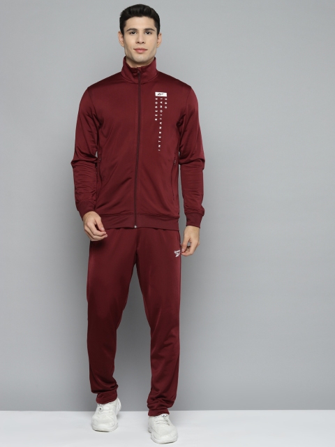 

Reebok Men Maroon Solid WR ENH Tracksuits