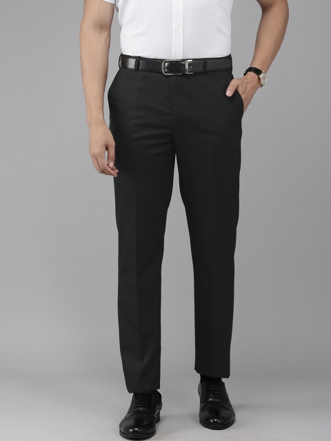 

Park Avenue Men Black Smart Fit Formal Trousers