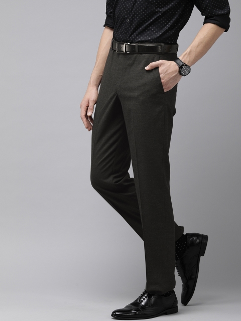 

Park Avenue Men Black Smart Fit Formal Trousers