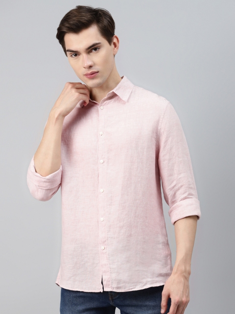 

Marks & Spencer Men Pink Pure Linen Solid Casual Shirt