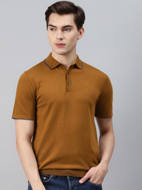 

Marks & Spencer Men Brown Cotton Polo Collar T-shirt