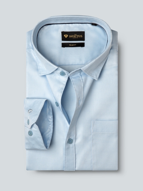 

INVICTUS Men Blue Slim Fit Opaque Smart Casual Shirt