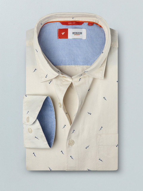 

INVICTUS Men Pink Opaque Printed Casual Pure Cotton Shirt