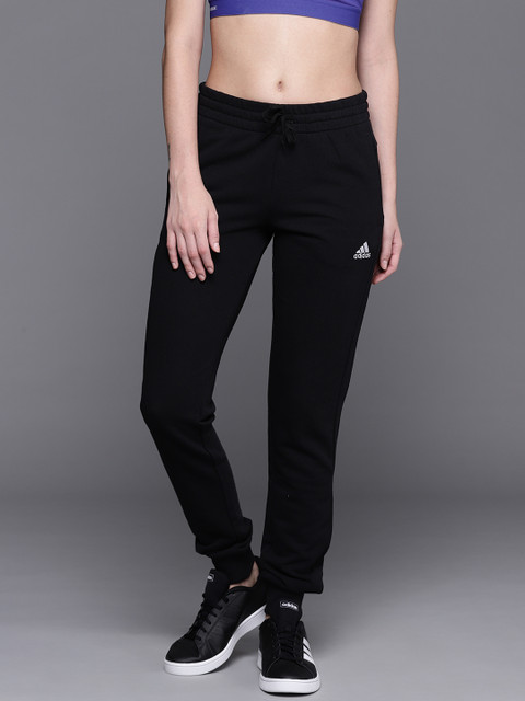 

ADIDAS Women Black & White Brand Logo Print Detail LIN FT C Sustainable Track Pants