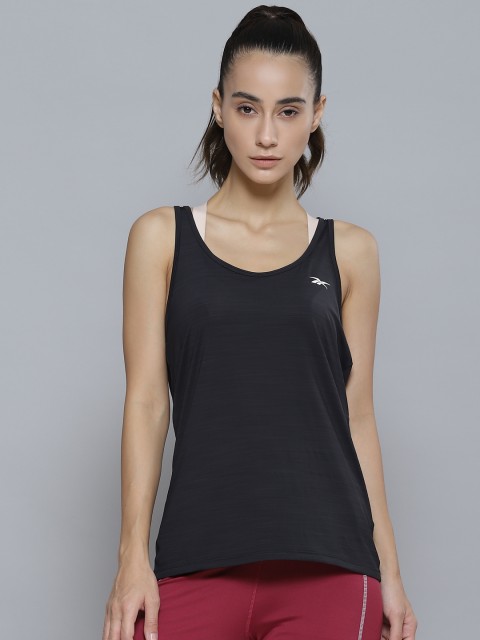 

Reebok Women Black TS AC Athletic Tank Top