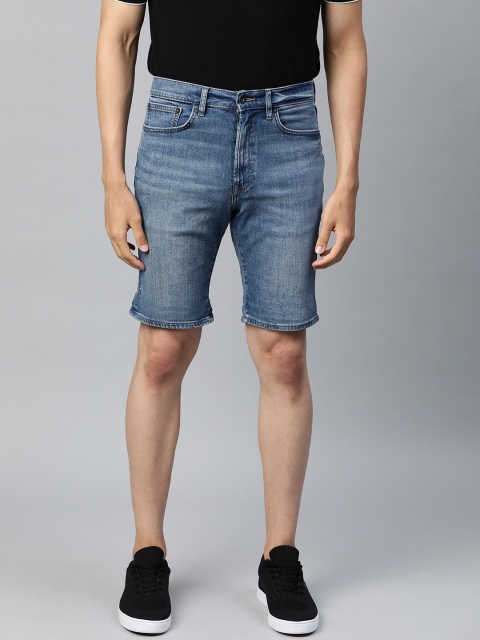 

Marks & Spencer Men Blue Mid-Rise Denim Shorts