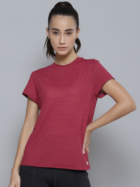 

Reebok Women Magenta Workout AC Solid T-Shirt