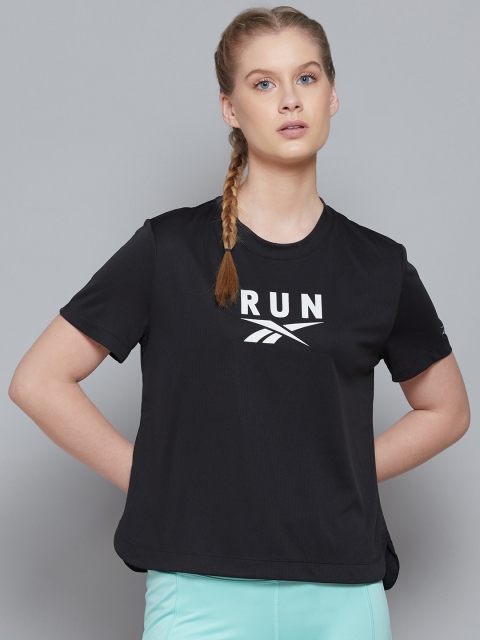 

Reebok Women Black Workout Ready Running Speedwick T-shirt