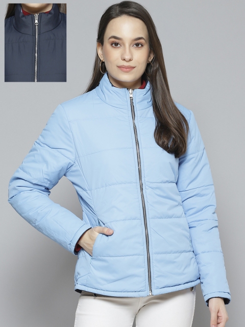 

Foreign Culture By Fort Collins Women Blue & Navy Reversible Padded Jacket