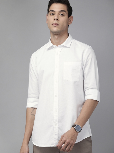 

Blackberrys Men White Slim Fit Casual Shirt