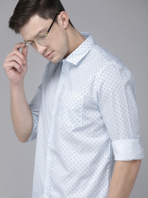 

Blackberrys Men White India Slim Fit Printed Casual Shirt
