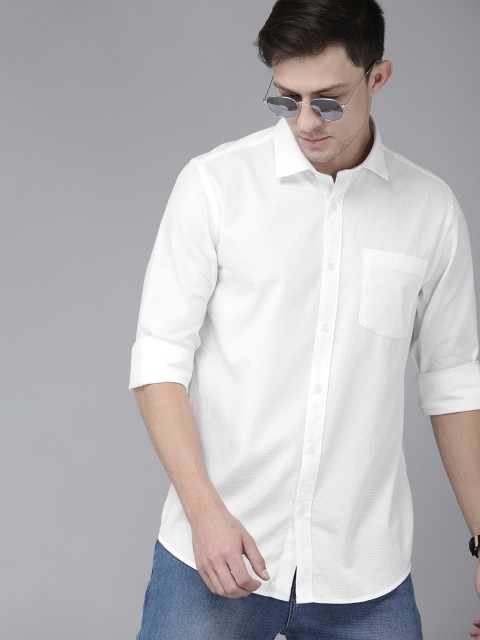 

Blackberrys Men White Slim Fit Casual Shirt