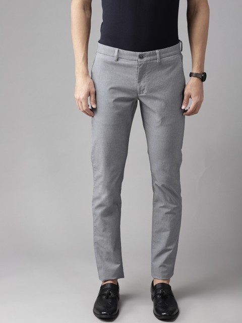 

Blackberrys Men Blue Solid B-95 Slim Fit Trousers