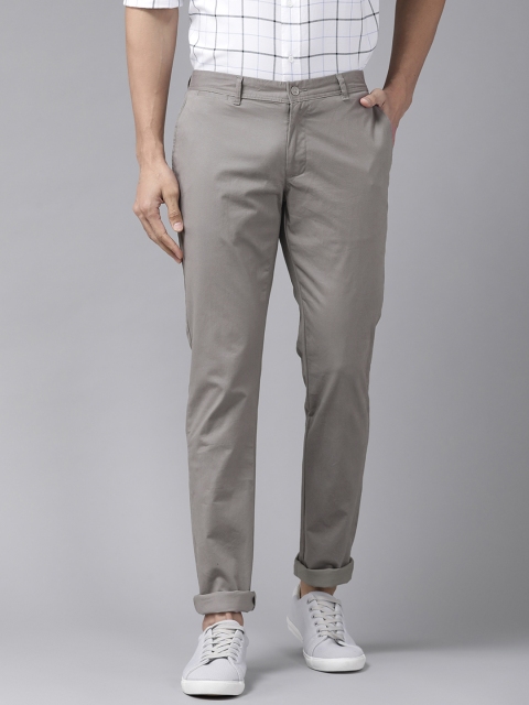 

Blackberrys Men Grey Tapered Fit Chino Trousers