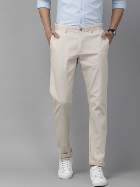 

Blackberrys Men Beige Slim Fit Trousers