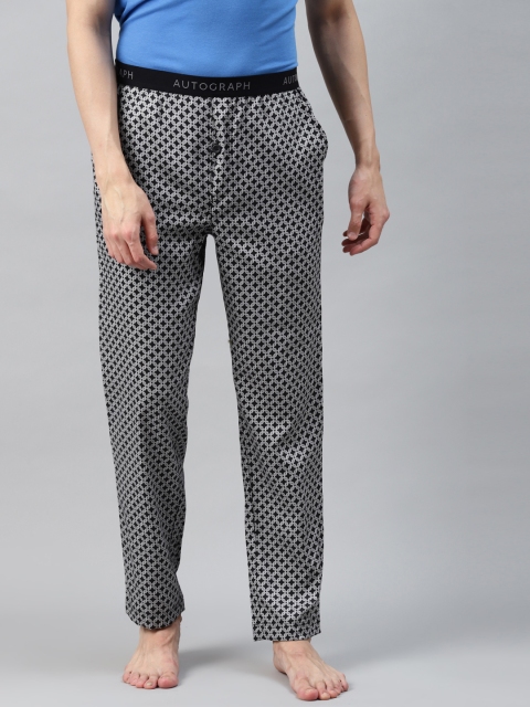 

Marks & Spencer AUTOGRAPH Men Black & White Printed Lounge Pants