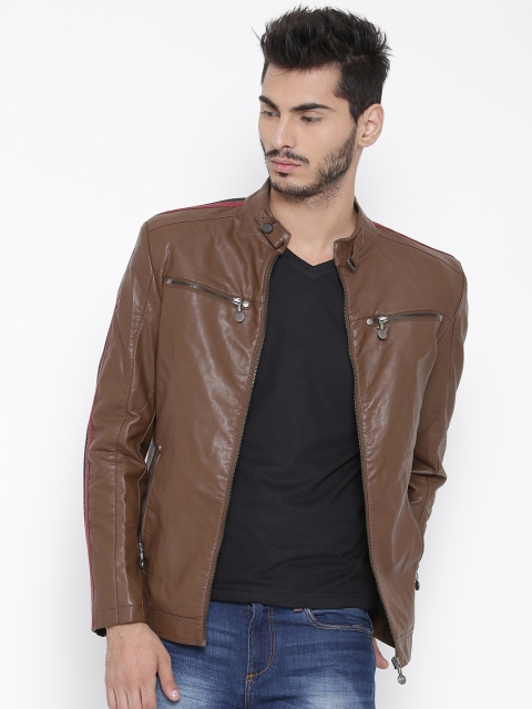 

Fort Collins Brown Faux Leather Biker Jacket