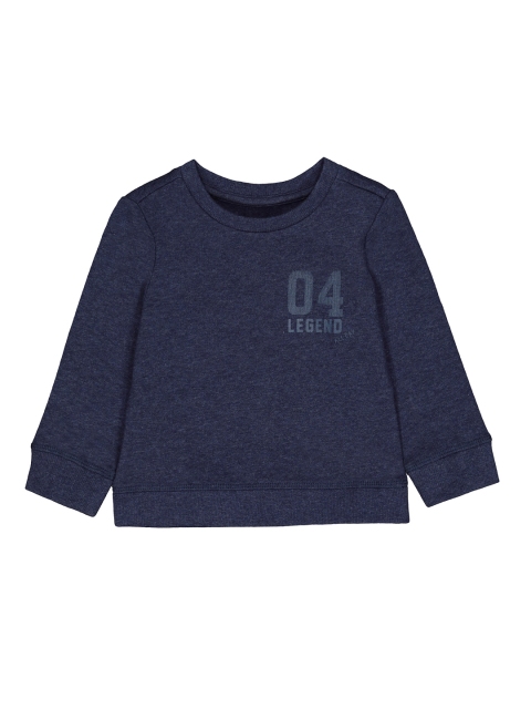 

mothercare Boys Navy Blue Printed Pure Cotton Sweatshirt