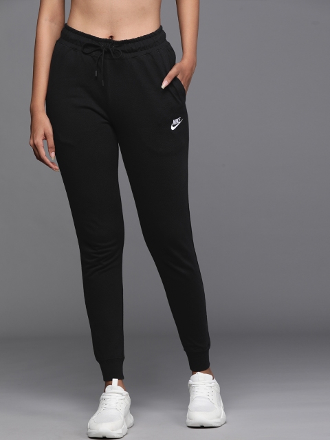 

Nike Women Black Solid NSW JSY HR Pure Cotton Joggers