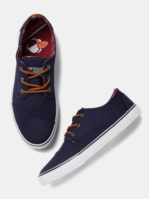 

Kook N Keech Men Navy Blue Solid Sneakers