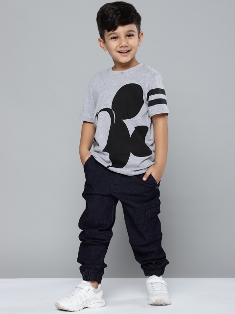 

YK Boys Navy Blue Solid Stretchable Jeans