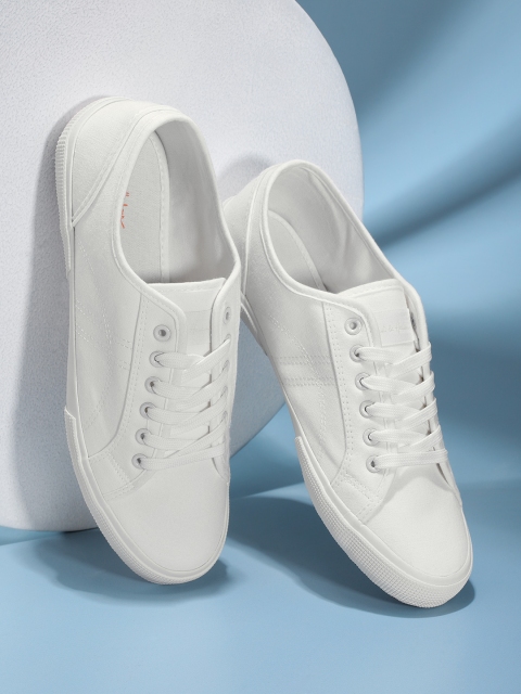 

Mast & Harbour Men Off-White Solid Regular Sneakers